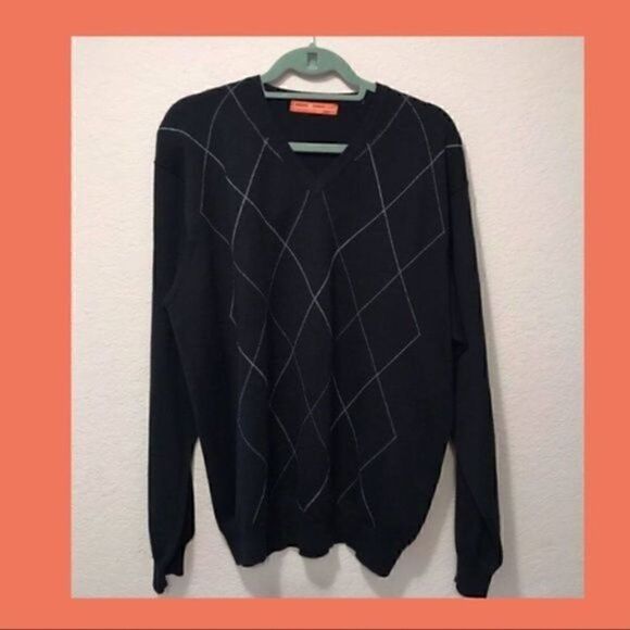 Sette Ponti V-Neck Sweater. Made in Italy. - Picture 1 of 5